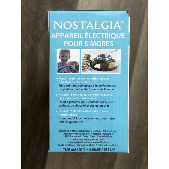 Nostalgia S'mores Maker Indoor Electric Stainless Steel With 4 Tray SMORES - Picture 5 of 7